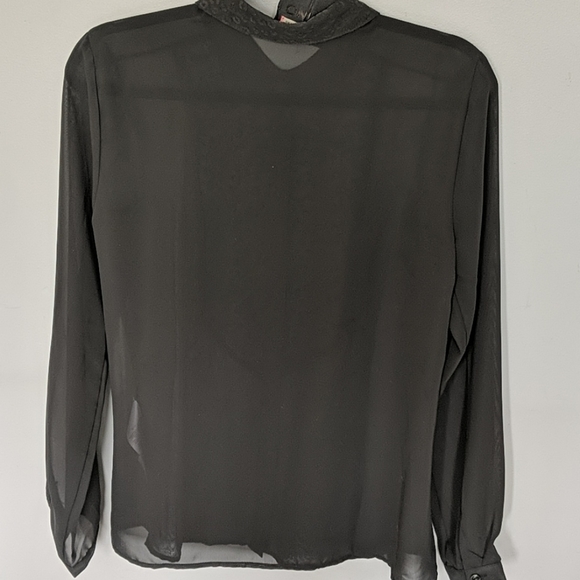 ONLY Carrie Long Sleeve Grey Animal Print Blouse Size 6 - Picture 5 of 5